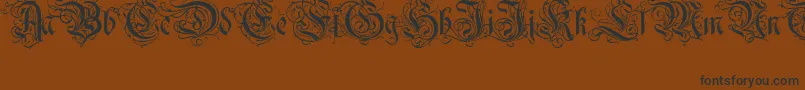 Шрифт Ruritania – чёрные шрифты на коричневом фоне