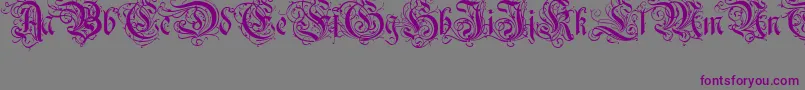 Ruritania Font – Purple Fonts on Gray Background