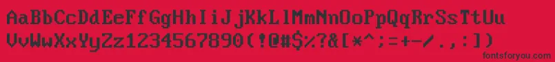 VideoterminalscreenNormal Font – Black Fonts on Red Background