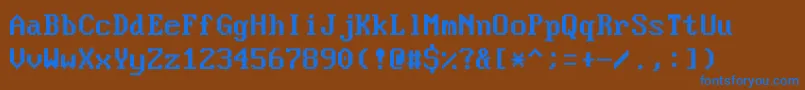 フォントVideoterminalscreenNormal – 茶色の背景に青い文字