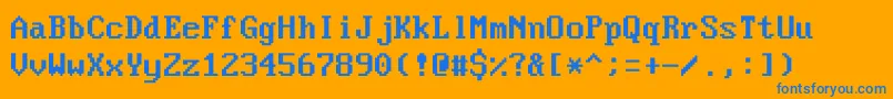 VideoterminalscreenNormal Font – Blue Fonts on Orange Background