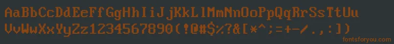 Шрифт VideoterminalscreenNormal – коричневые шрифты на чёрном фоне