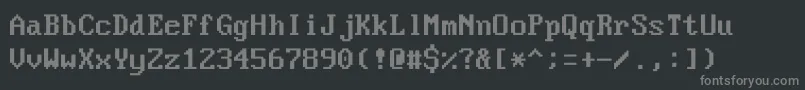 VideoterminalscreenNormal Font – Gray Fonts on Black Background