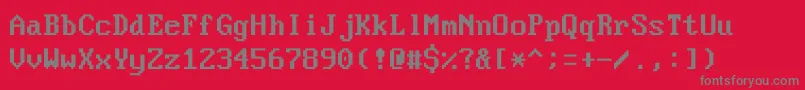 VideoterminalscreenNormal Font – Gray Fonts on Red Background