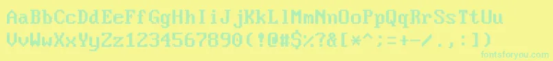 VideoterminalscreenNormal Font – Green Fonts on Yellow Background