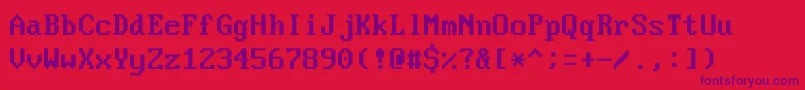 VideoterminalscreenNormal Font – Purple Fonts on Red Background