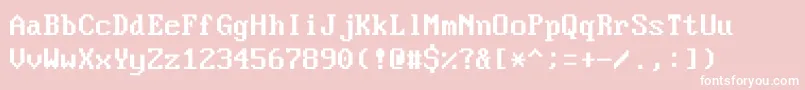 VideoterminalscreenNormal Font – White Fonts on Pink Background