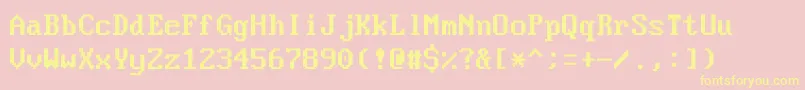 VideoterminalscreenNormal Font – Yellow Fonts on Pink Background