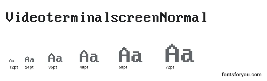 Размеры шрифта VideoterminalscreenNormal