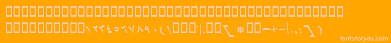 Weitere Informationen zur BBaranItalic-Schriftart BBaranItalic-Schriftart – Rosa Schriften auf orangefarbenem Hintergrund