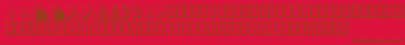 KrWedding Font – Brown Fonts on Red Background