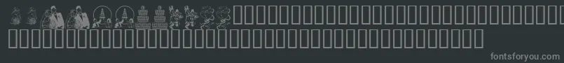 フォントKrWedding – 黒い背景に灰色の文字