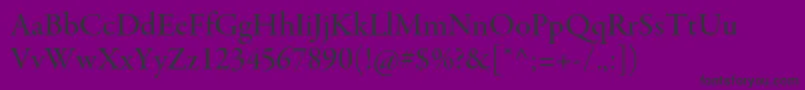 GaramondpremrproMedsubh Font – Black Fonts on Purple Background