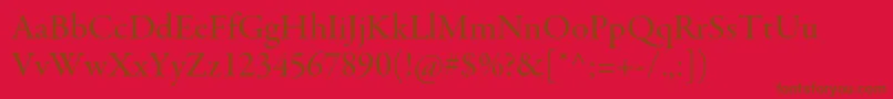 fuente GaramondpremrproMedsubh – Fuentes Marrones Sobre Fondo Rojo