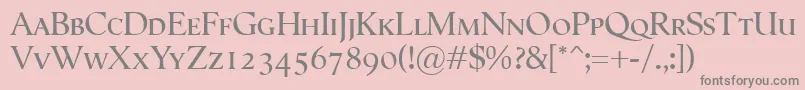 SemperSmallcaps Font – Gray Fonts on Pink Background