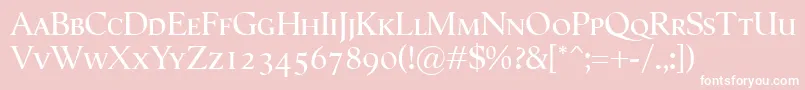 SemperSmallcaps Font – White Fonts on Pink Background