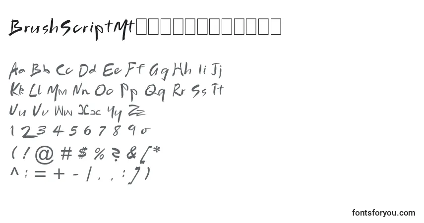 Schriftart BrushScriptMtРљСѓСЂСЃРёРІ – Alphabet, Zahlen, spezielle Symbole
