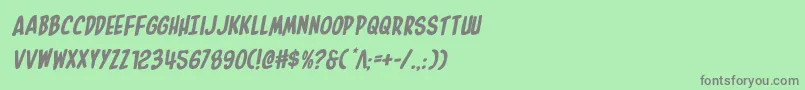 フォントInhouseeditionrotalic – 緑の背景に灰色の文字