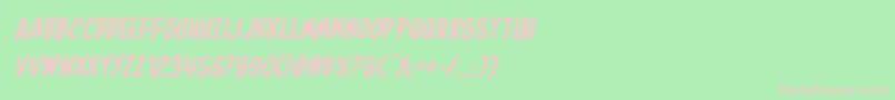 Inhouseeditionrotalic Font – Pink Fonts on Green Background