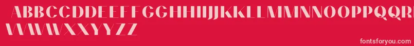 PassionsanspdceAccentcente-Schriftart – Rosa Schriften auf rotem Hintergrund