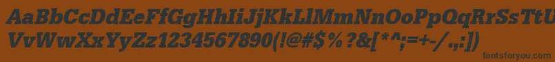 UrwegyptiennetextnarBoldOblique Font – Black Fonts on Brown Background
