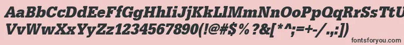 UrwegyptiennetextnarBoldOblique Font – Black Fonts on Pink Background