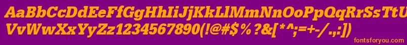 UrwegyptiennetextnarBoldOblique Font – Orange Fonts on Purple Background