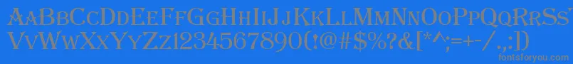 AAlgeriuscaps Font – Gray Fonts on Blue Background