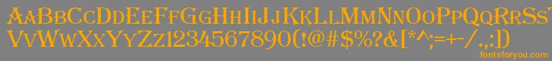 AAlgeriuscaps Font – Orange Fonts on Gray Background