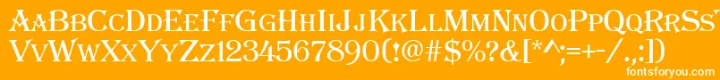 AAlgeriuscaps Font – White Fonts on Orange Background