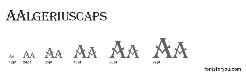 Размеры шрифта AAlgeriuscaps