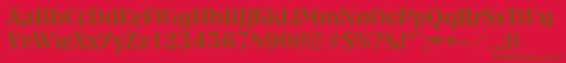 NashvilleserialBold Font – Brown Fonts on Red Background
