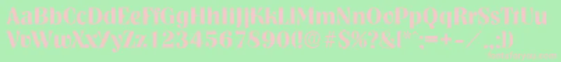 NashvilleserialBold Font – Pink Fonts on Green Background