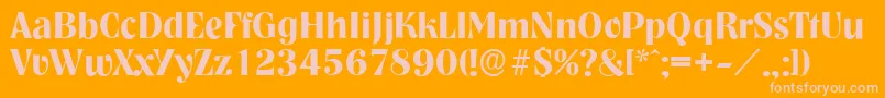NashvilleserialBold Font – Pink Fonts on Orange Background