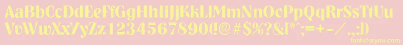 NashvilleserialBold Font – Yellow Fonts on Pink Background