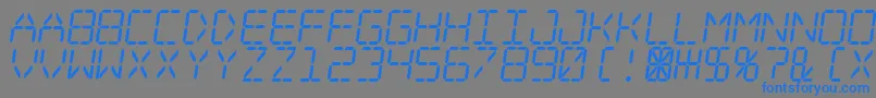 Digital Dream Skew Font – Blue Fonts on Gray Background