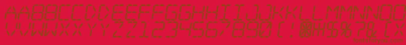 フォントDigital Dream Skew – 赤い背景に茶色の文字
