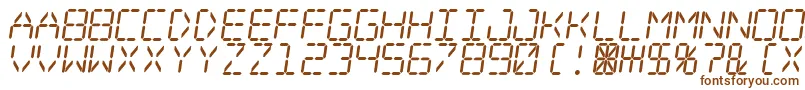 Шрифт Digital Dream Skew – коричневые шрифты на белом фоне