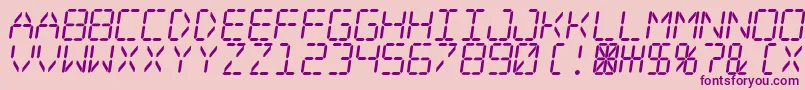 Digital Dream Skew-Schriftart – Violette Schriften auf rosa Hintergrund