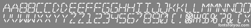 Digital Dream Skew Font – White Fonts on Gray Background
