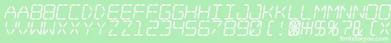 Digital Dream Skew Font – White Fonts on Green Background