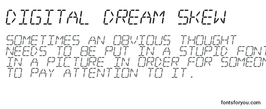 Schriftart Digital Dream Skew