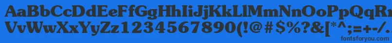 SouvenirstdBold Font – Black Fonts on Blue Background