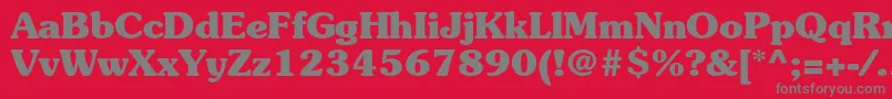 SouvenirstdBold Font – Gray Fonts on Red Background