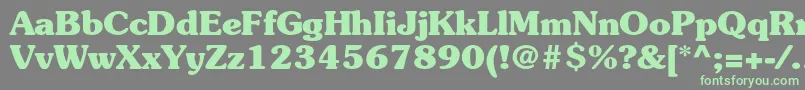 SouvenirstdBold Font – Green Fonts on Gray Background