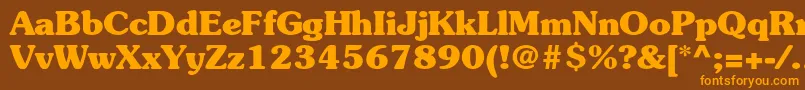 SouvenirstdBold Font – Orange Fonts on Brown Background