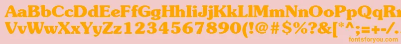 SouvenirstdBold Font – Orange Fonts on Pink Background