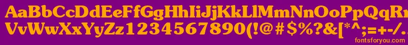 SouvenirstdBold Font – Orange Fonts on Purple Background