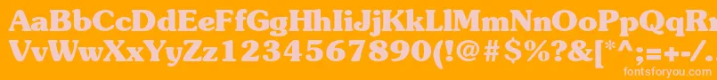 SouvenirstdBold Font – Pink Fonts on Orange Background
