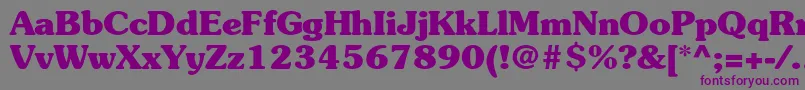 SouvenirstdBold Font – Purple Fonts on Gray Background